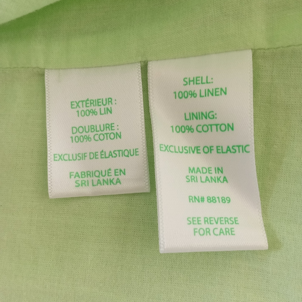LILLY PULITZER "Mialeigh" 100% Linen Lime Green Dress | 00 - Picture 9 of 10